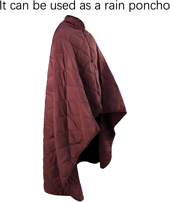 Poncho Liner Military Blanket Outdoor Camping Blankets for Travel, Beach, Grass, Picnic, Car