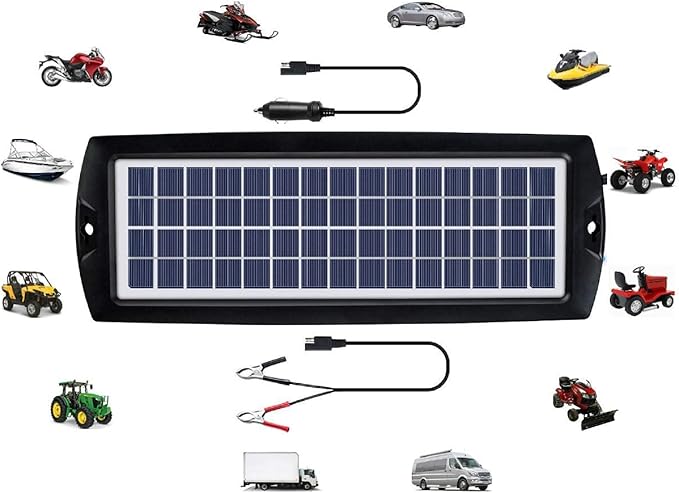 Sunway Solar Car Battery Trickle Charger & Maintainer 12V Solar Panel Power Kit Portable Backup for