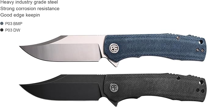 Petrified fish PFP03 Victor,3.58" K110 Satin Blade,140g Micarta Handel Flipper Liner lock Folding