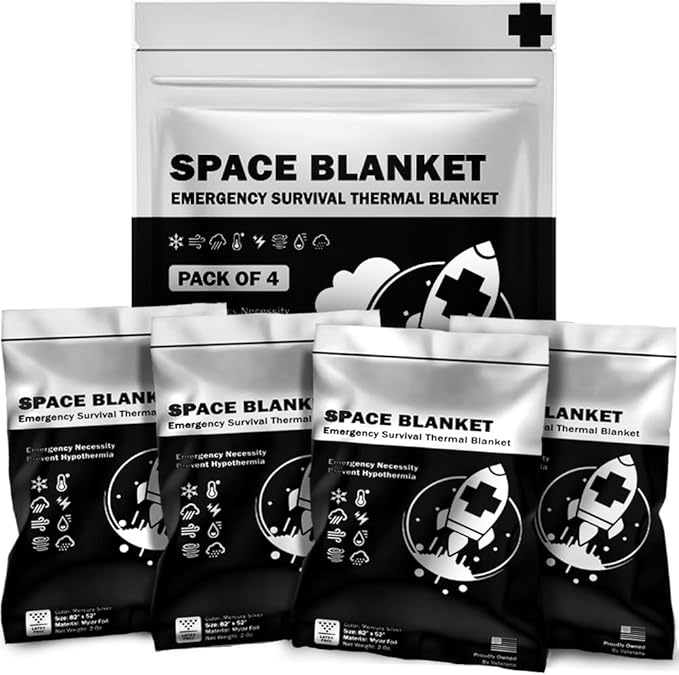 EVERLIT Survival Emergency Mylar Thermal Blankets -Space Blanket Survival kit Camping Blanket