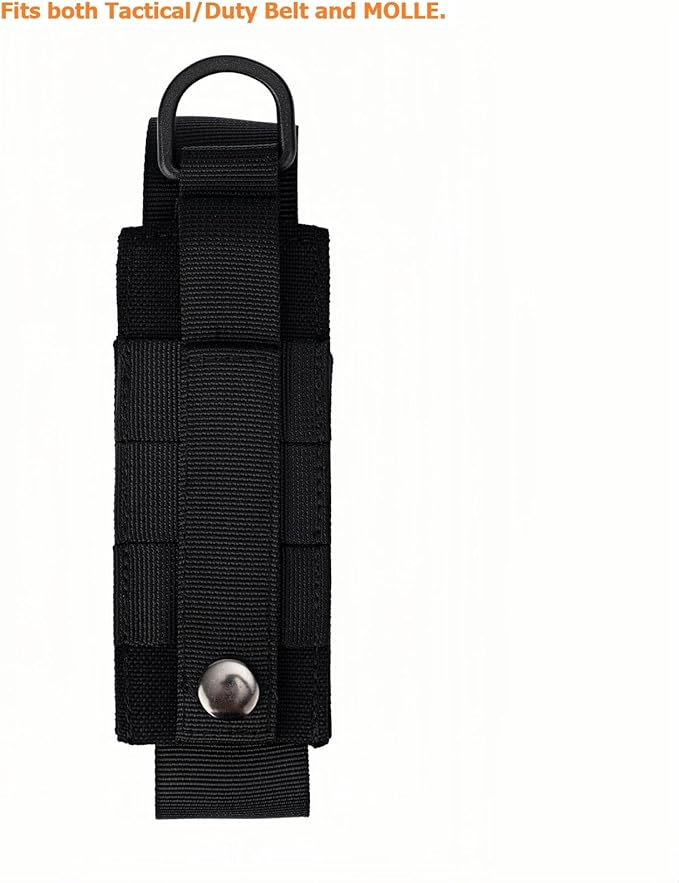 Tactical Flashlight Holster MOLLE Torch Holder MK4 OC/Mace Pepper Spray Canister Carrier EDC Flash