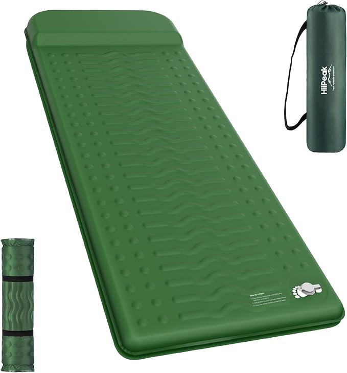 HiiPeak Memory Sleeping Pad, Compact Thick Foam Sleeping Mats with Pillow, 9.5 R-Value Insulated