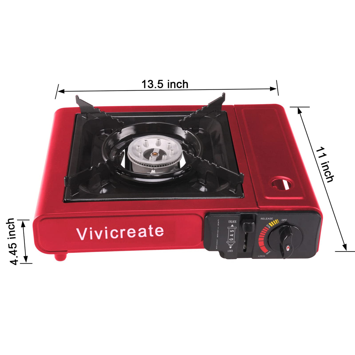 Vivicreate Portable Butane Stove 8500 BTU, Butane Stove with Auto Ignition for Camping, Lightweight