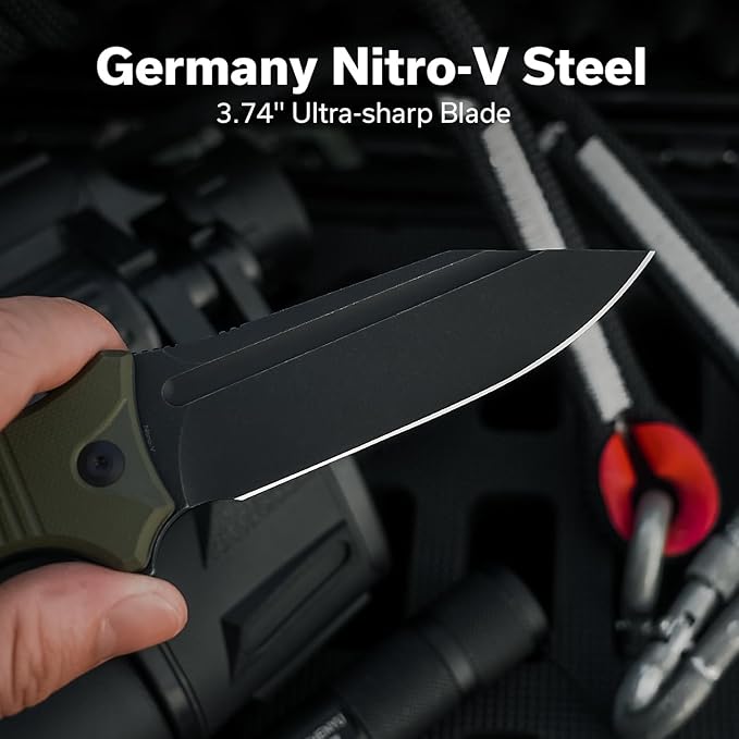 CIVIVI Neurohaptic Pocket Knife for EDC, Folding Knife with 3.74'' Nitro-V Blade G10 Handle