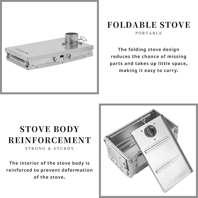 FireHiking Titanium Stove Portable Folding Tent Ta1 Stove Slide Mini for Camping Backpacking