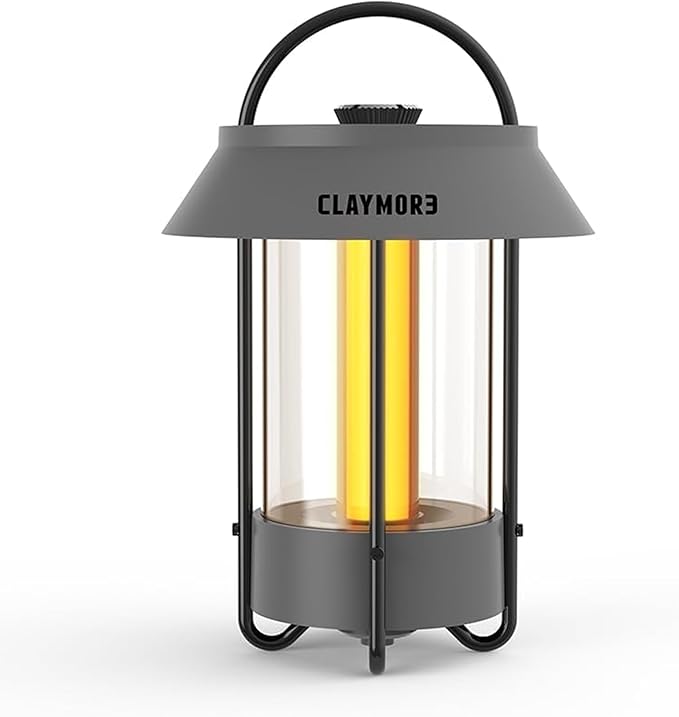 CLAYMORE Selene Lamp (Dark Gray) - Aesthetic Portable Outdoor Lamp, 4 Mood Lights, 6,700mAh