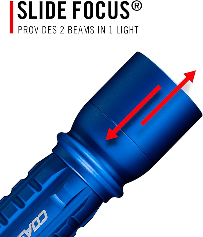 Coast XP11R 2600 Lumen USB-C Rechargeable LED Flashlight with Slide Focus®?¯and Pure Beam® Focusing