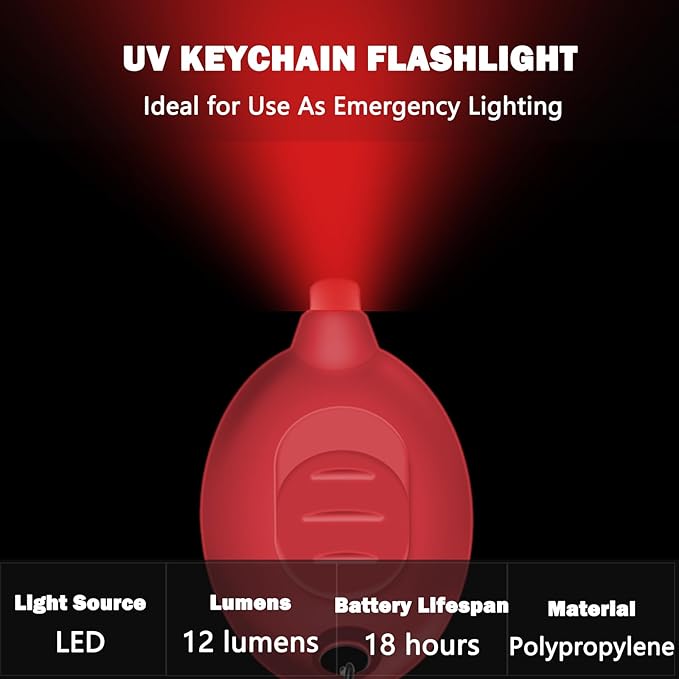 Mini LED Keychain Flashlight, Portable Pocket Flashlight with Red Shell (6PCS)