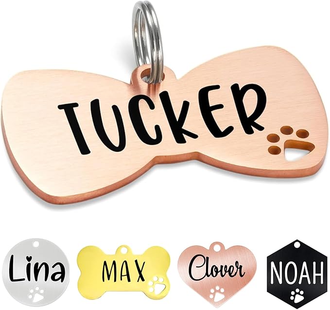 Ultra Joys Dog Tags Personalized for Pets - Hollow Paw Custom Pet ID Tag - Engraved Dog Tag for