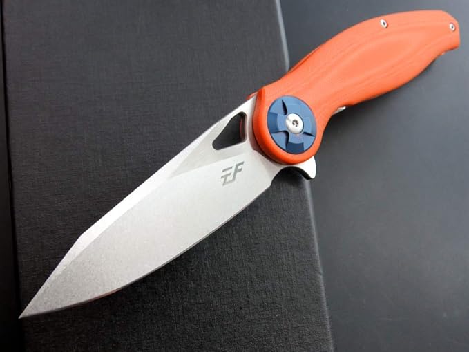 Eafengrow EF76 Ball Bearing Folding Knife for Camping EDC Pocket Knife with G10 Handle & D2