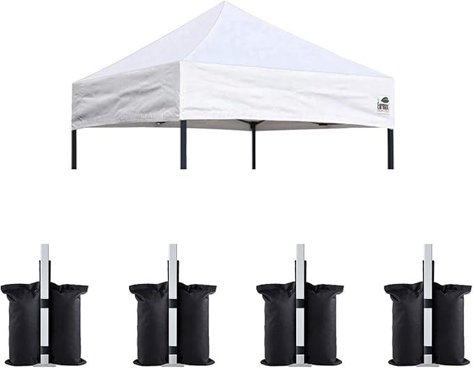 Eurmax USA Pop Up Canopy Replacement Canopy Tent Top Cover, Instant Canopy Top Cover ONLY,Bonus 4PC