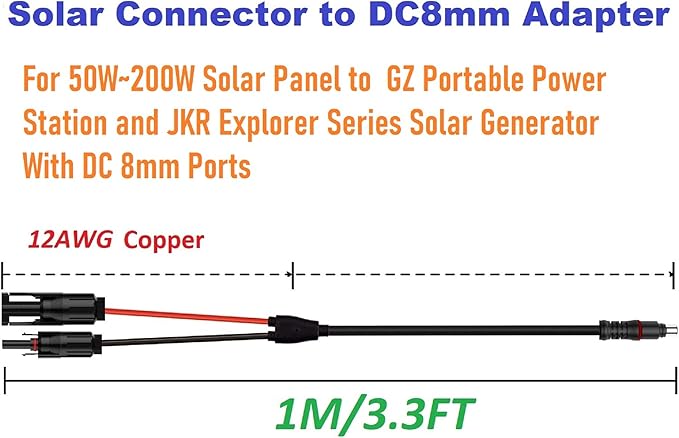 Solar ConnectorsTo DC7909, DC8020 Adapter Perfectly Solar Connector, Compatibility with Jackery