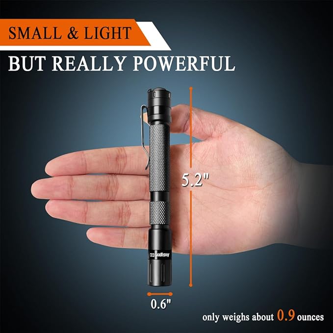 Pen Light Flashlight 3 Modes Mini Small Flashlights Tactical LED Powerful High Lumens with