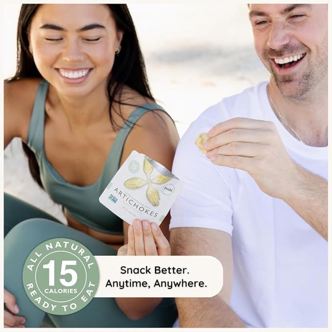 POSHI Artichoke Hearts with Basil and Thyme – Ready-to-Eat Snack Pack – Vegan, Keto, Low Carb