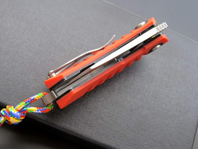 Eafengrow EF85 Folding Knife with Clip Stone Wash D2 Steel Blade G10 Handle Pocket Knife Ball