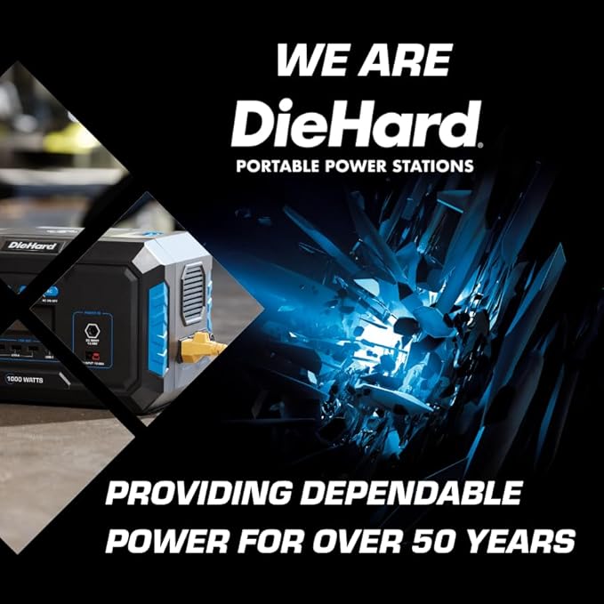 DieHard Portable Power Station 1000-Watt (2000-Watt Peak) - Quiet, Lightweight Solution for Home