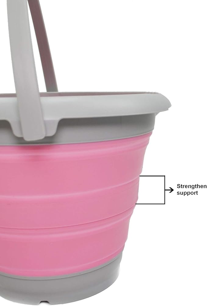 SAMMART 5L / 1.32 Gallon Collapsible Plastic Bucket - Foldable Round Tub - Portable Fishing Water