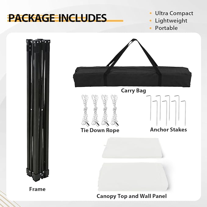 EAGLE PEAK Flex Compact 4x4 Pop-up Canopy Changing Room, Portable Privacy Dressing Room for Indoor