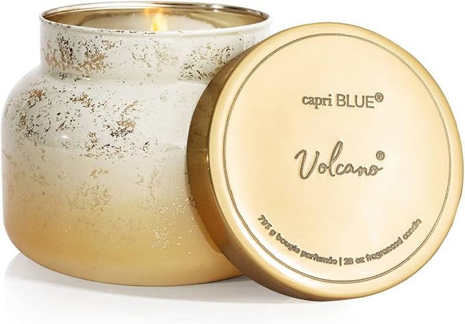 Capri Blue Glimmer Jar Candles - Luxury Holiday Scented Candles for Home - Long Lasting Soy Wax