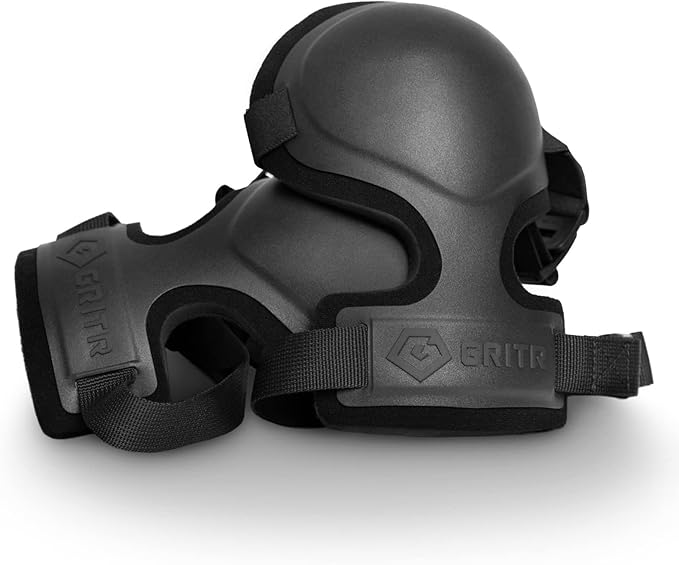 GRITR Tactical Knee Pads for Work, Hunting, Construction, Gardening, Paintball w/Foam Padding, Hard