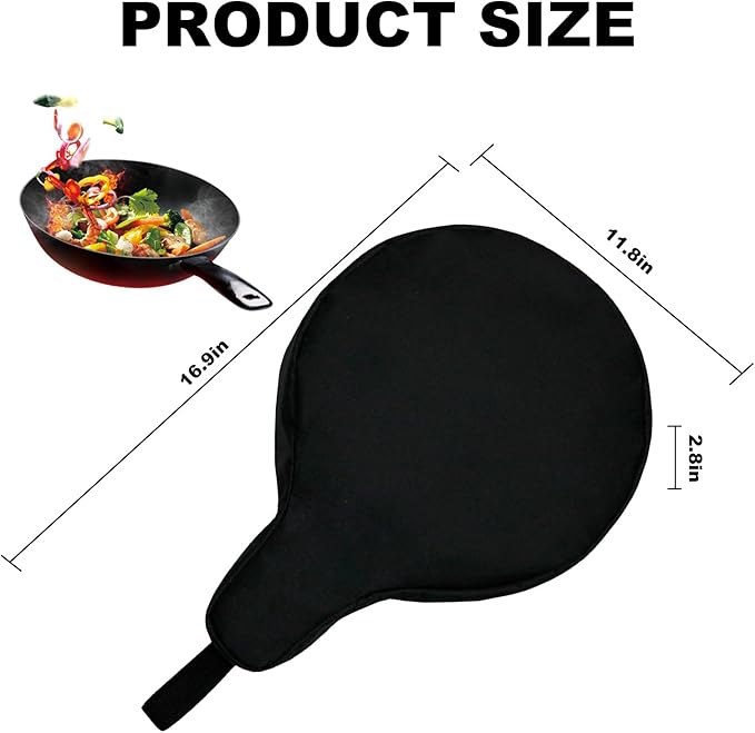 EATAKWARD Cast Iron Camping Skillet Bag for 8'' 10'' 12'' Skillets, Durable Skillet Pan Storage Bag
