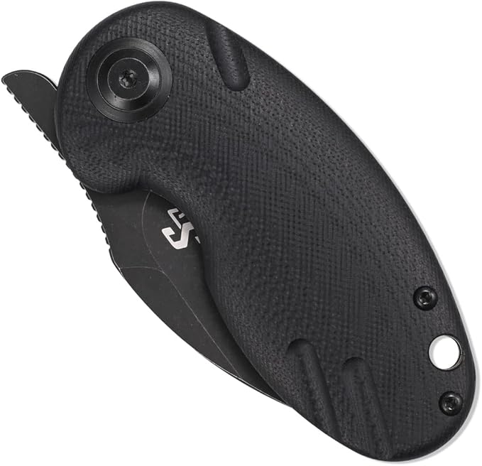 Sitivien ST153 Pocket Folding Knife,Sandvik 14C28N Black Stonewashed Blade with G10 Handle,Chinese