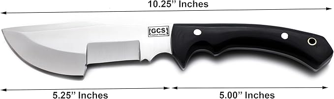 GCS Handmade D2 steel Hunting Knife G10 Handle Fixed Blade Knife Right Hand Scout Carry Buffalo