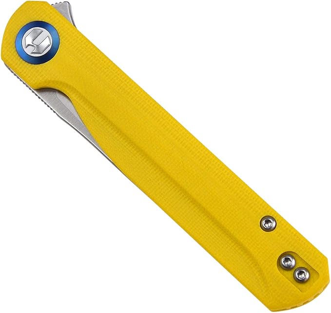 Wind Pocket Knife Flipper Sandvik Steel G10 Handle Folding Knife Ball Bearing with 2-Position Clip