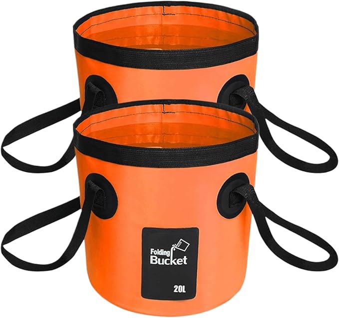 BANCHELLE Collapsible Bucket Water Container Portable Folding Camp Wash Basin for Outdoor Traveling
