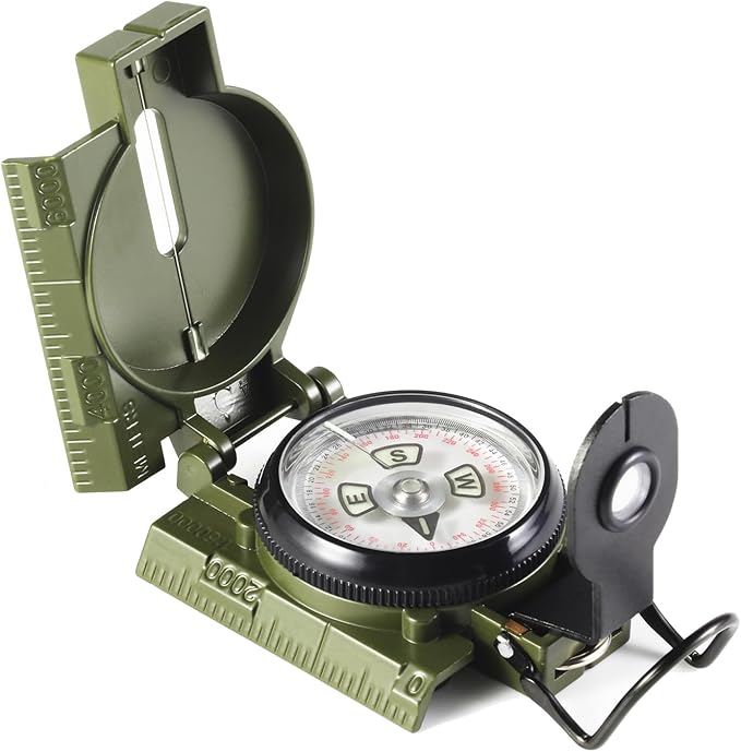 Eyeskey Multifunctional Military Sighting Navigation Compass with Inclinometer | Impact Resistant &
