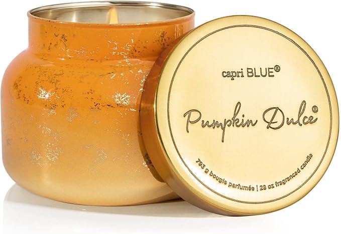 Capri Blue Glimmer Jar Candles - Luxury Holiday Scented Candles for Home - Long Lasting Soy Wax