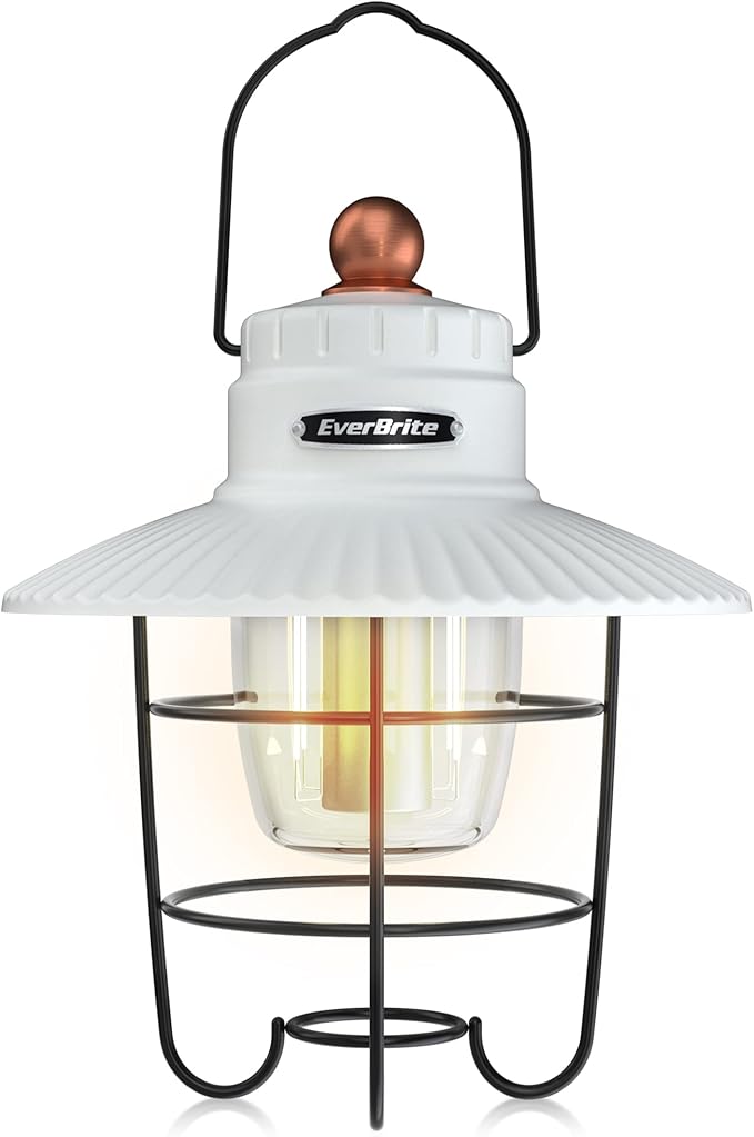 EverBrite LED Camping Lantern, USB C Rechargeable Lantern with 3 Light Modes, Vintage Outdoor
