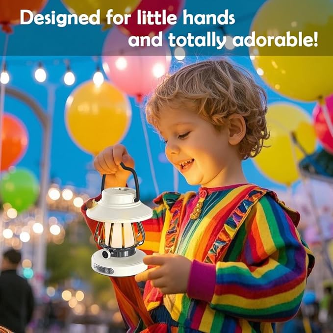 Camping Lantern for Kid Toddler Flashlight with Soft Light & Eye Protection Indoor Outdoor Hanging