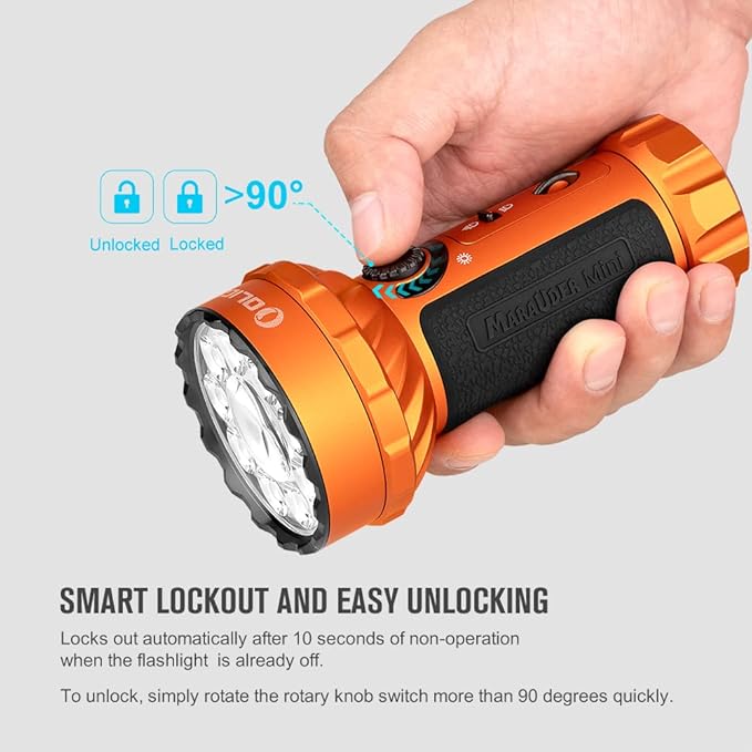 OLIGHT Marauder Mini 7,000 Lumens Bright Flashlight with 600 Meters Beam Distance, Powerful RGB