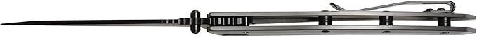 Kershaw Grid Pocketknife, 3.7" 8Cr13MoV Steel Drop Point Plain Edge Blade, Assisted One-Handed
