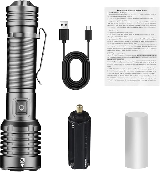 NAKCNM Rechargeable Flashlight High Lumens 2000, 5 Modes Small Powerful Super Bright Flashlights