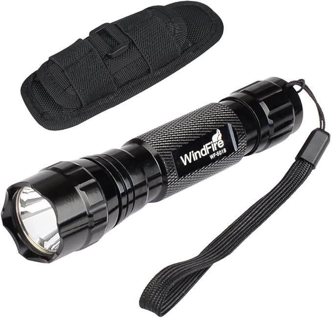 WINDFIRE Flashlights 1200 Lumens Tactical LED Flashlight 1 Mode High Powered Handheld Torch Water