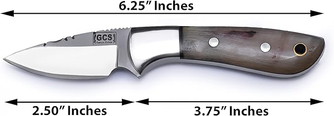 GCS Handmade D2 Tool Steel Tactical knife Hunting Knife CampKnife with leather sheath Full tang