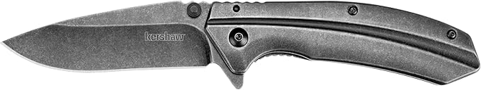 Kershaw Appa Folding Tactical Pocket Knife, SpeedSafe Opening, 2.75 inch Black Blade and Handle &