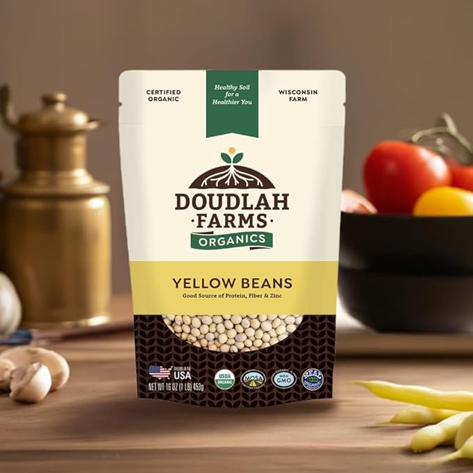 Organic Yellow Canary Beans 5 lb - Non-GMO, USDA Organic, Tested Clean Certified, Vegan - Rich in