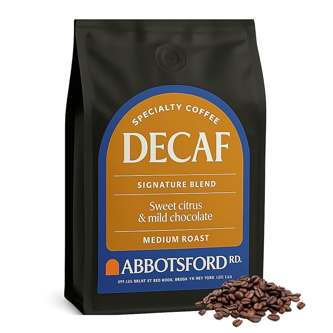 Decaf Whole Bean Coffee, Sweet Citrus & Mild Chocolate Swiss Water Decaf Coffee Beans, Signature