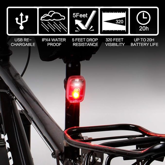 LED Safety Light, Clip On Strobe/Running Lights for Runners, Bike Tail Light with 5 Lighting Modes