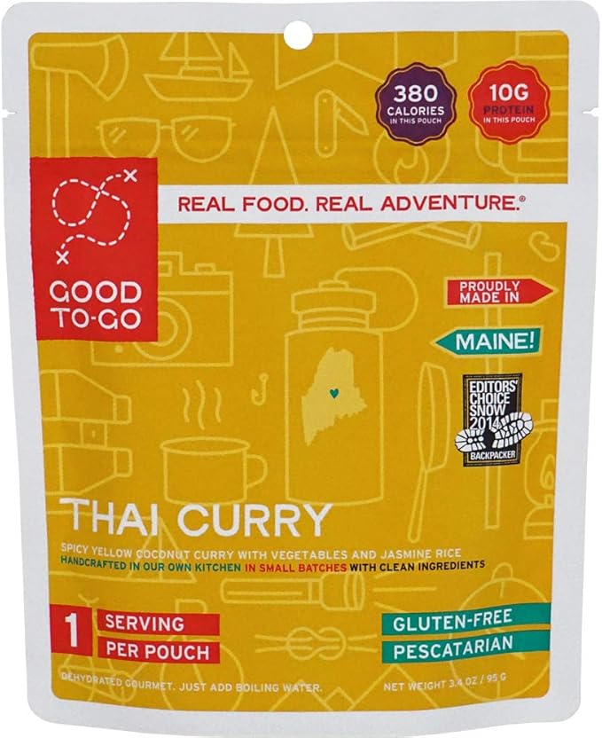 GOOD TO-GO Thai Curry | Camping & Backpacking Food | Just Add Water Backpacking Meals | Good To-Go