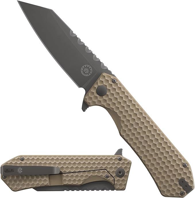 Off-Grid Knives - MAMBA V3, Large EDC Knife with MagnaCut Blade Steel, Titanium Scales and