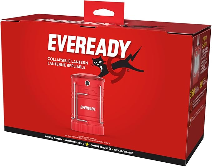 Eveready LED Camping Lantern 360 PRO (3-Pack), Super Bright Tent Lights, Rugged IPX4 Water