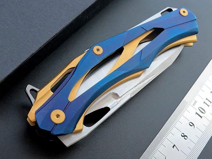 Eafengrow EF204 Folding Pocket Knife,D2 Blade Steel Handle Liner Lock with Clip Outdoor Camping