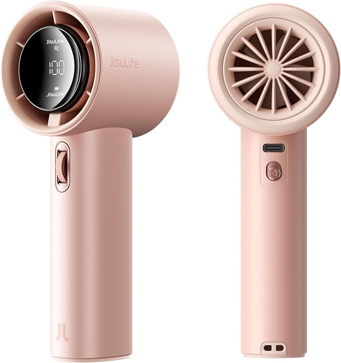 JISULIFE Portable Handheld Fan, Speed(1-100) Adjustable Turbo Mini and 3600mAh Battery Rechargeable