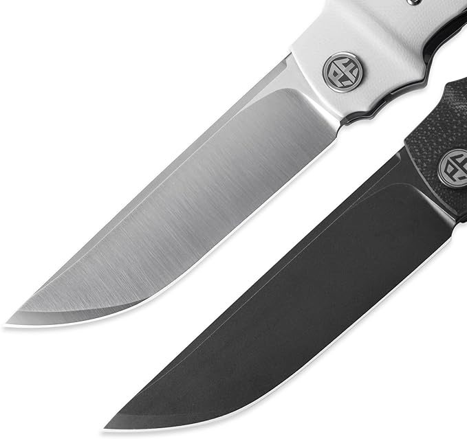 Petrified fish PFB04 Tena Folding Knife, 3.82" D2 Steel Satin Blade G10 Handle Pocket Folding knife