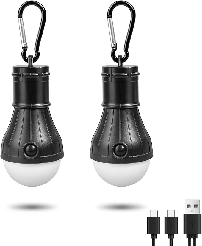 Led Camping Lantern USB Rechargeable,Outdoor Tent Lights for Camping Hanging,Kids with Clip Hook
