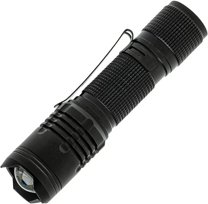 LitezAll 400 Lumen Tactical Flashlight, Compact LED Flashlight with Pocket Clip, Aerospace Aluminum
